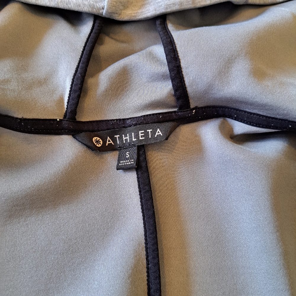 ATHLETA Athletic Full-Zip Long Sleeve CYA Yoga Hoodie Heather Gray Small - Picture 12 of 16